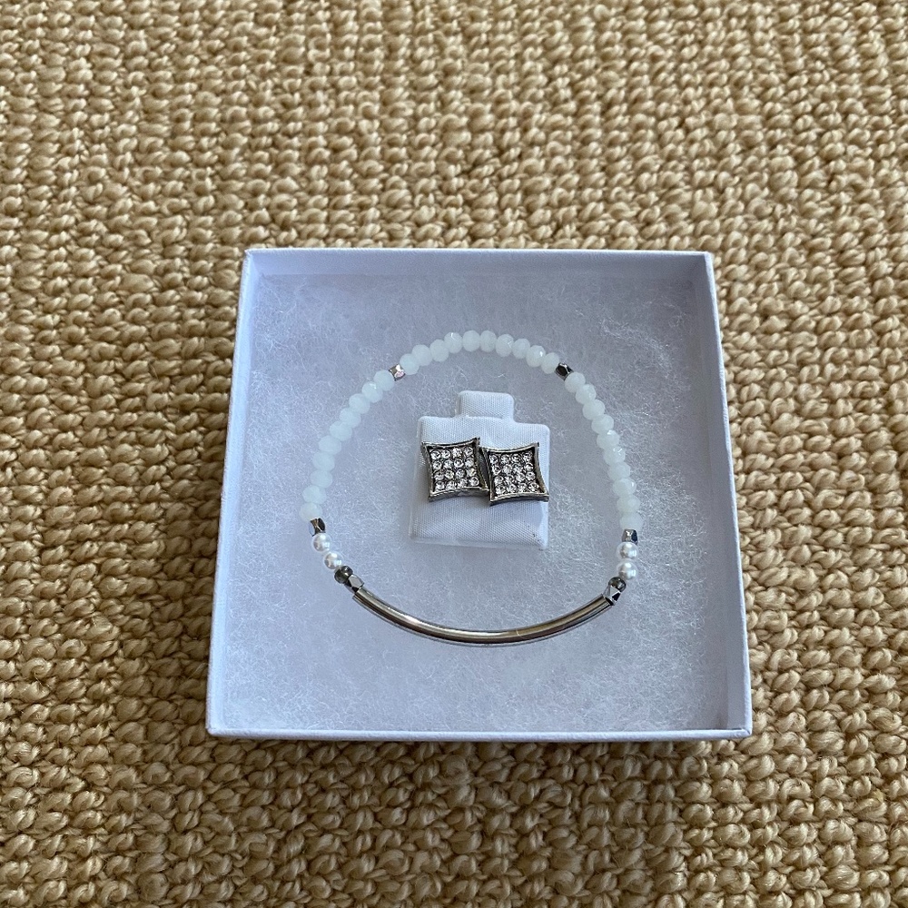 Park Lane Bracelet and Square Stud Earring Set
